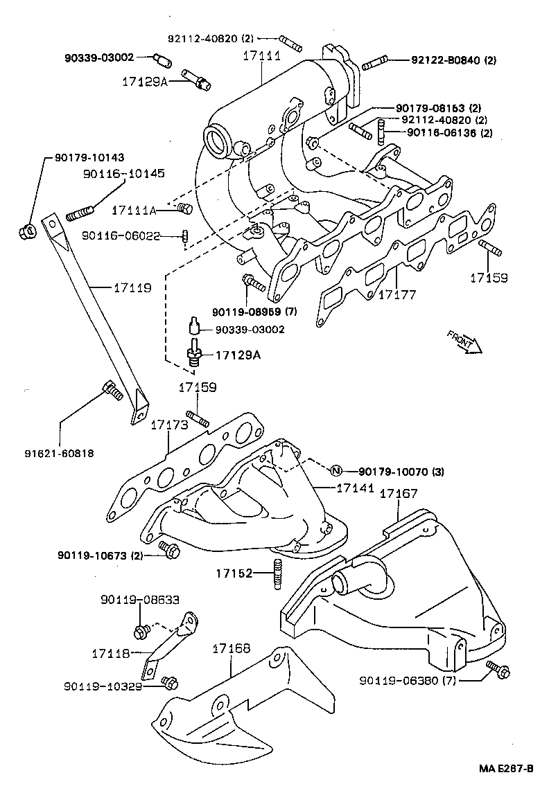 17167-16150 INSULATOR, EXHAUST MANIFOLD HEAT, NO.1 product image