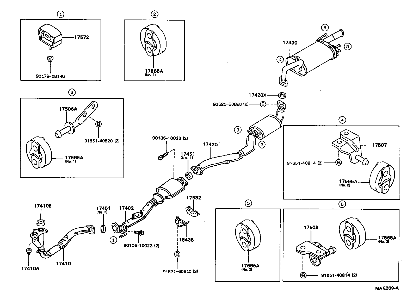 17430-16543 PIPE ASSY, EXHAUST, TAIL product image