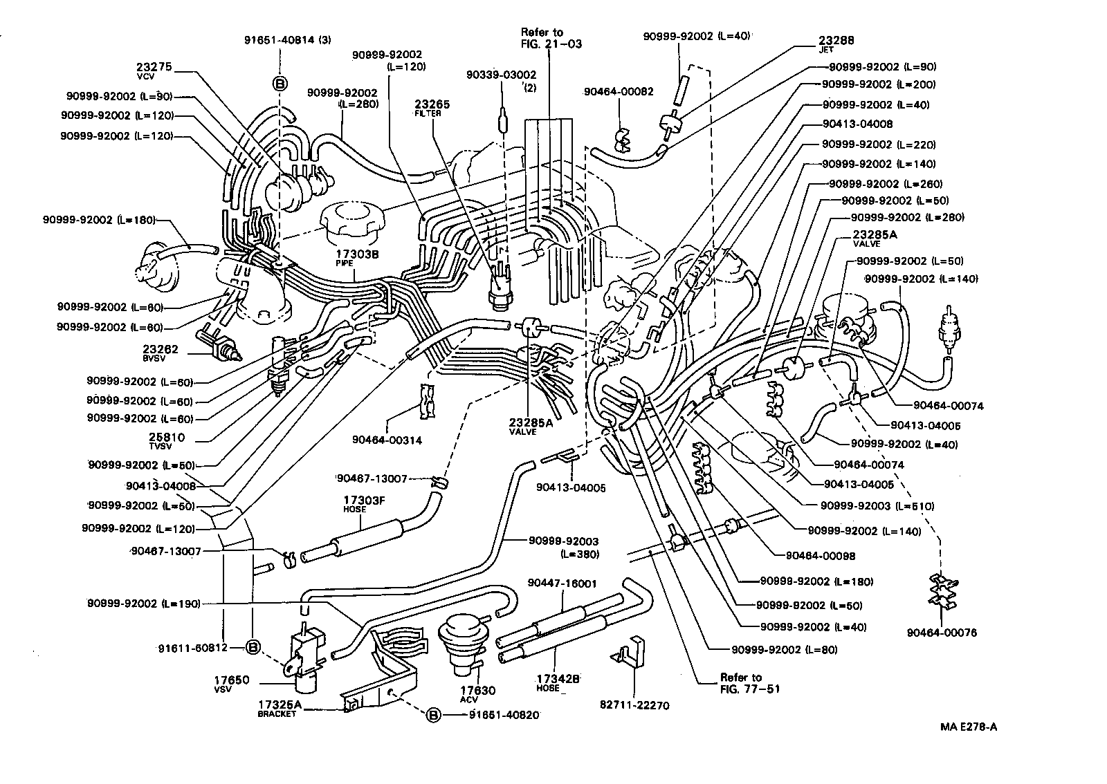 17341-73090 HOSE, NO.1(FOR AIR INJECTION SYSTEM) product image
