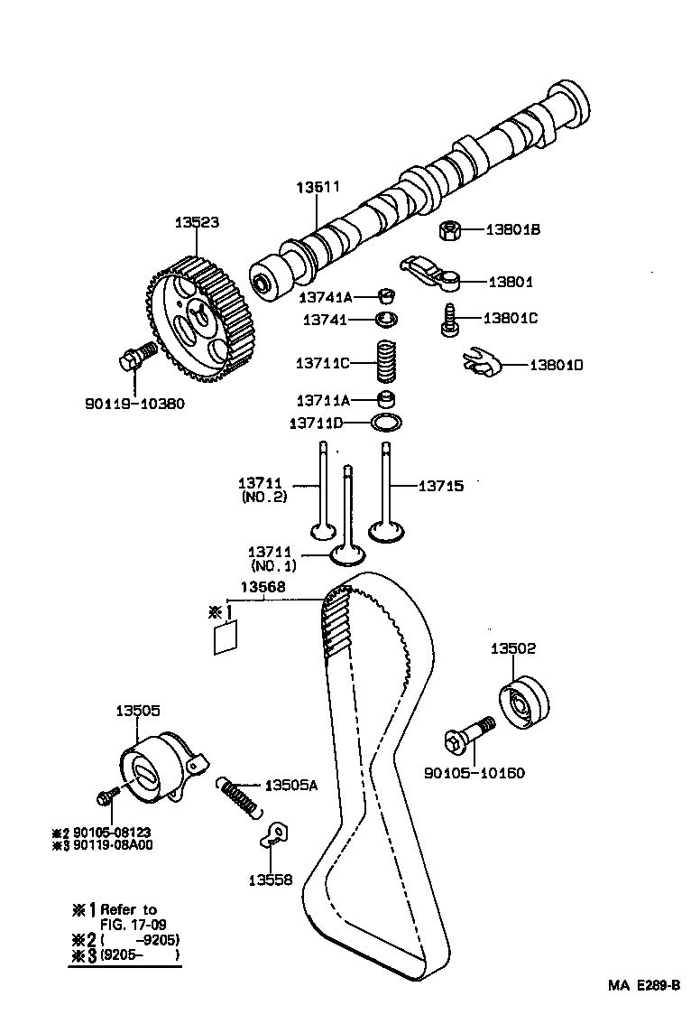 Toyota 13568-19086 BELT, TIMING