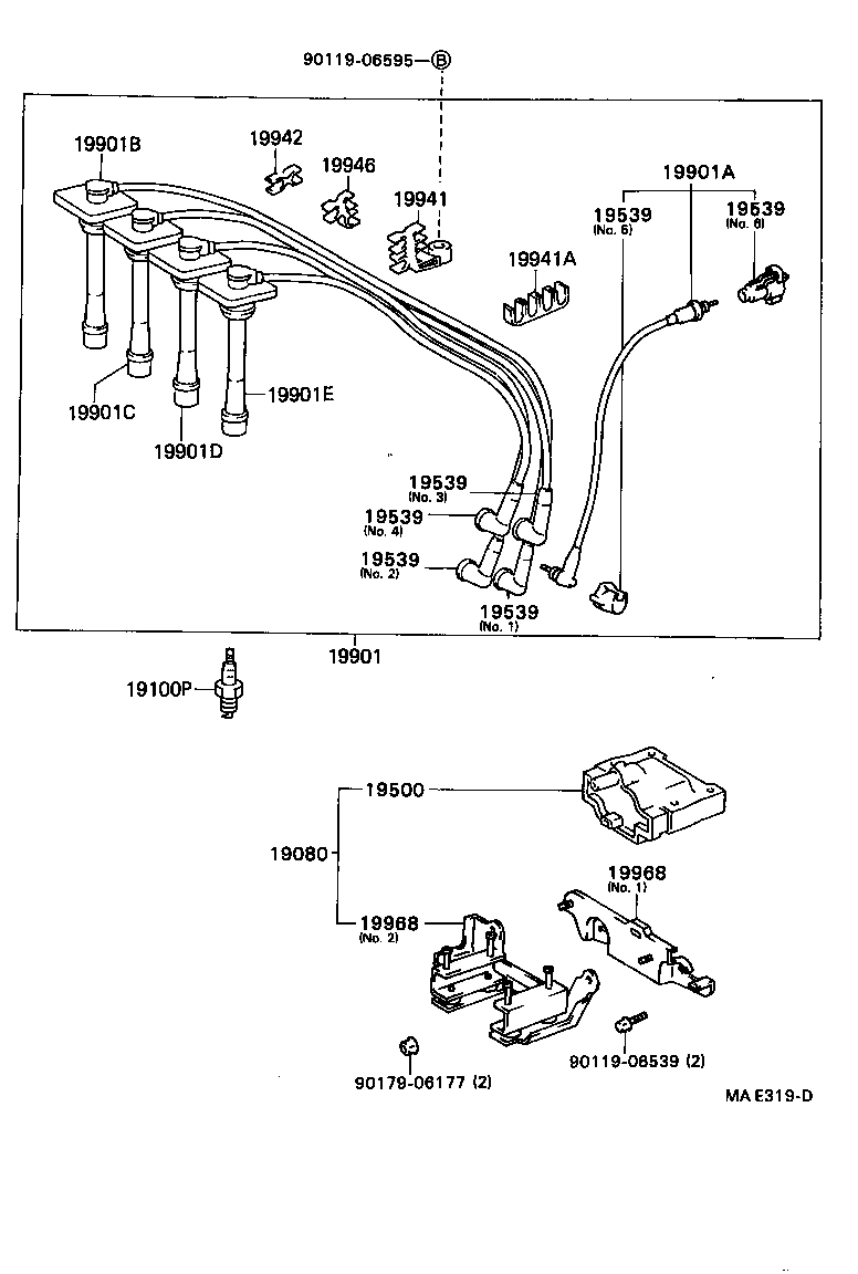 19968-11010 BRACKET, IGNITION COIL product image