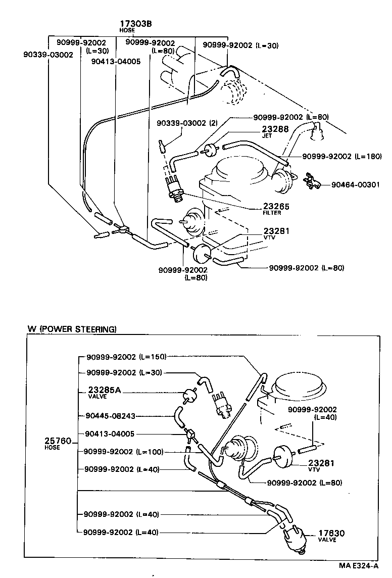 17303-11490 PIPE SUB-ASSY, AIR, NO.1 product image
