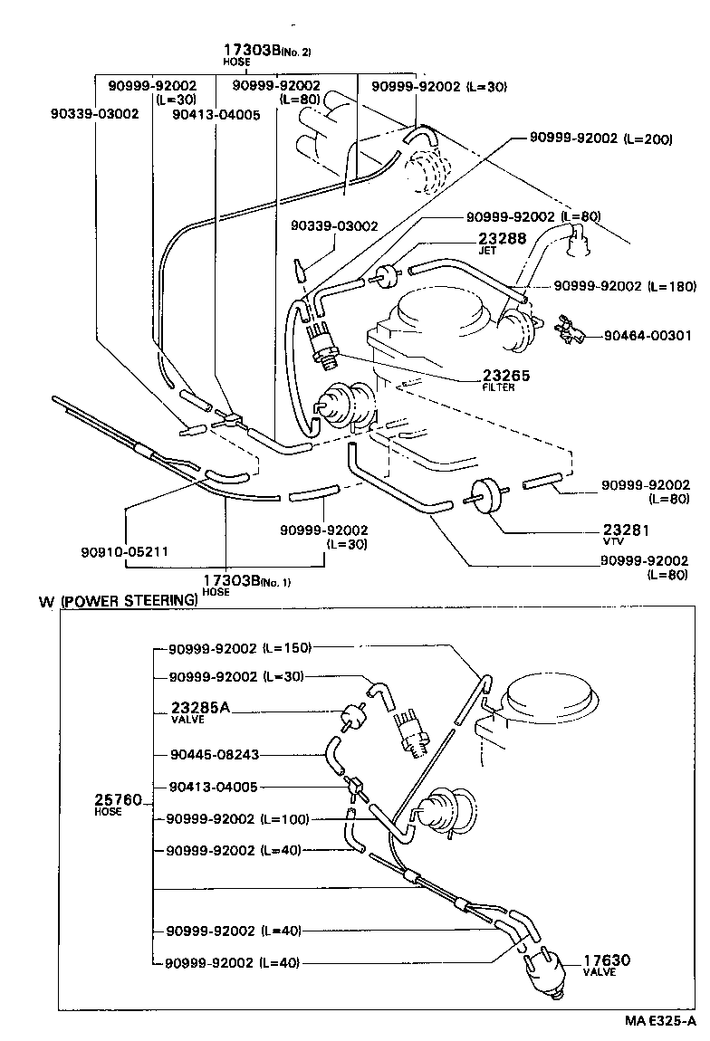 17303-11490 PIPE SUB-ASSY, AIR, NO.1 product image
