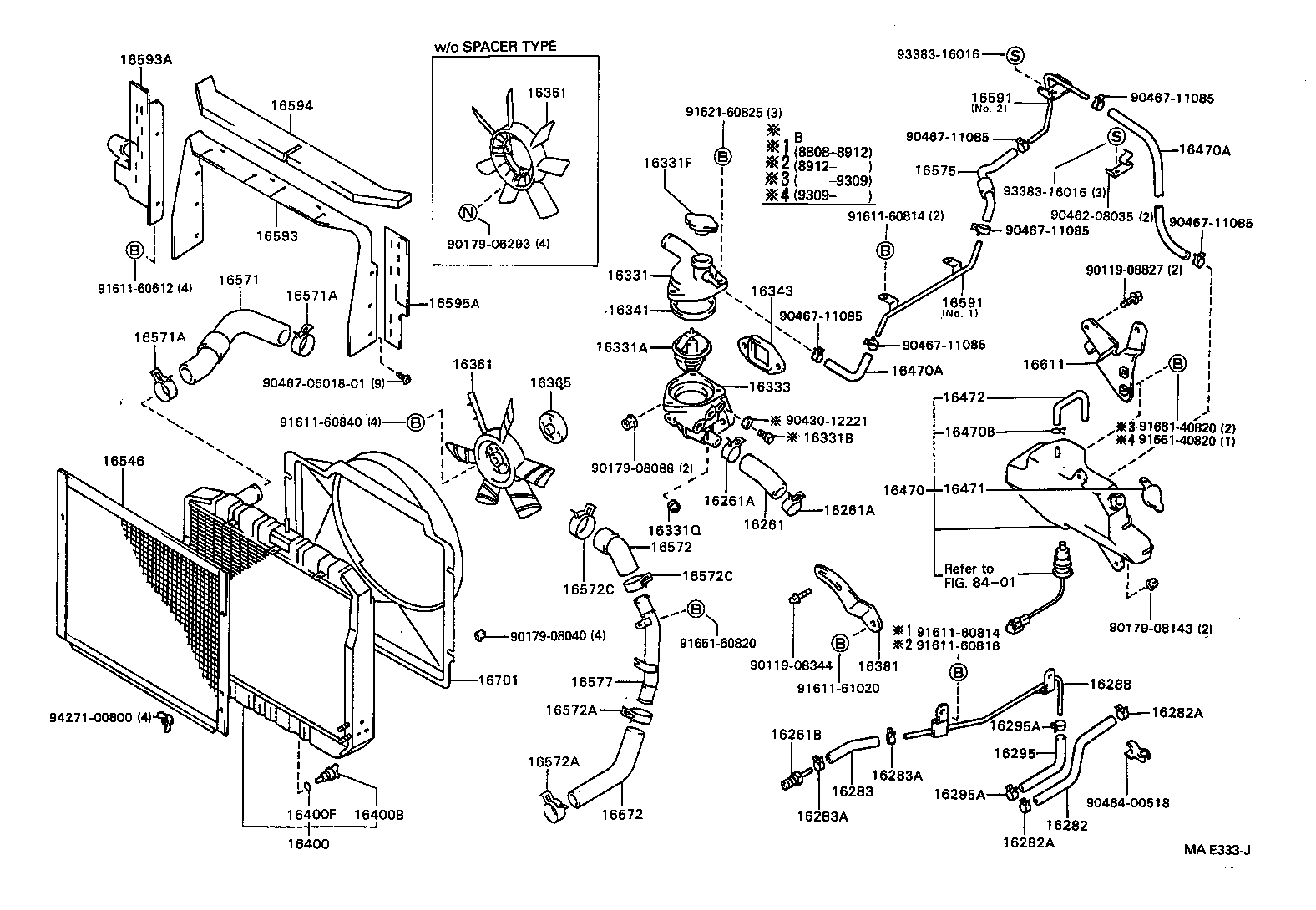 16333-58040 HOUSING, WATER OUTLET product image