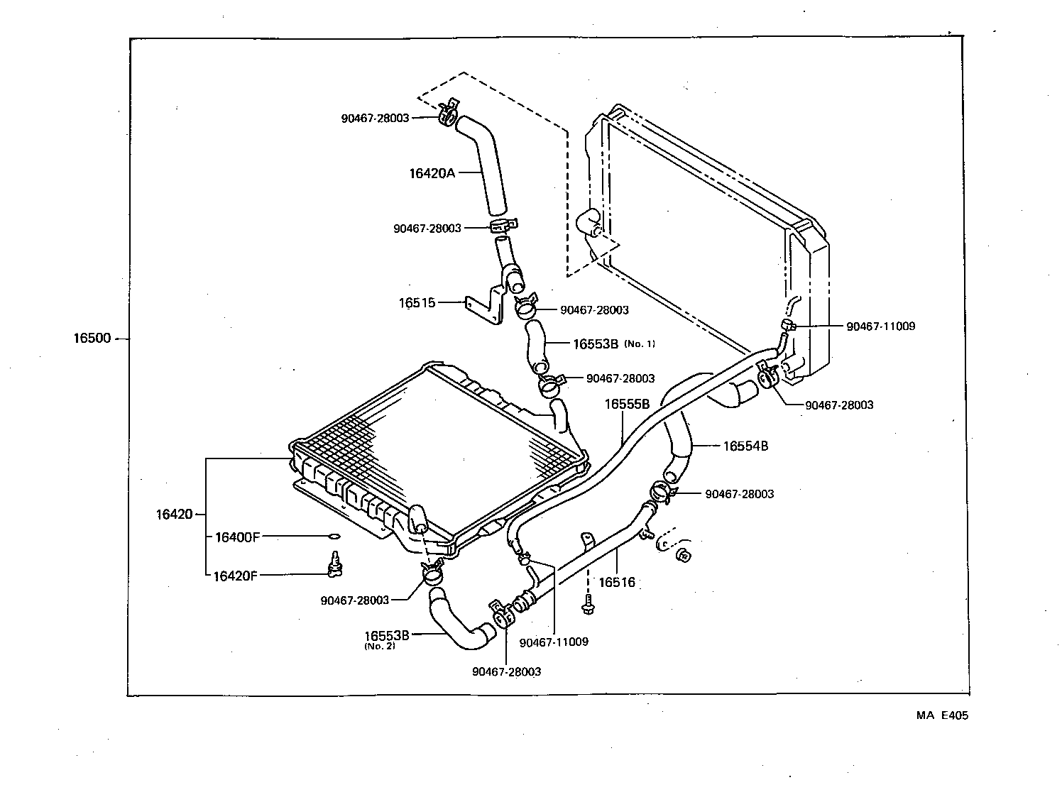 16027-64041 PIPE SUB-ASSY, TURBO WATER, NO.1 product image