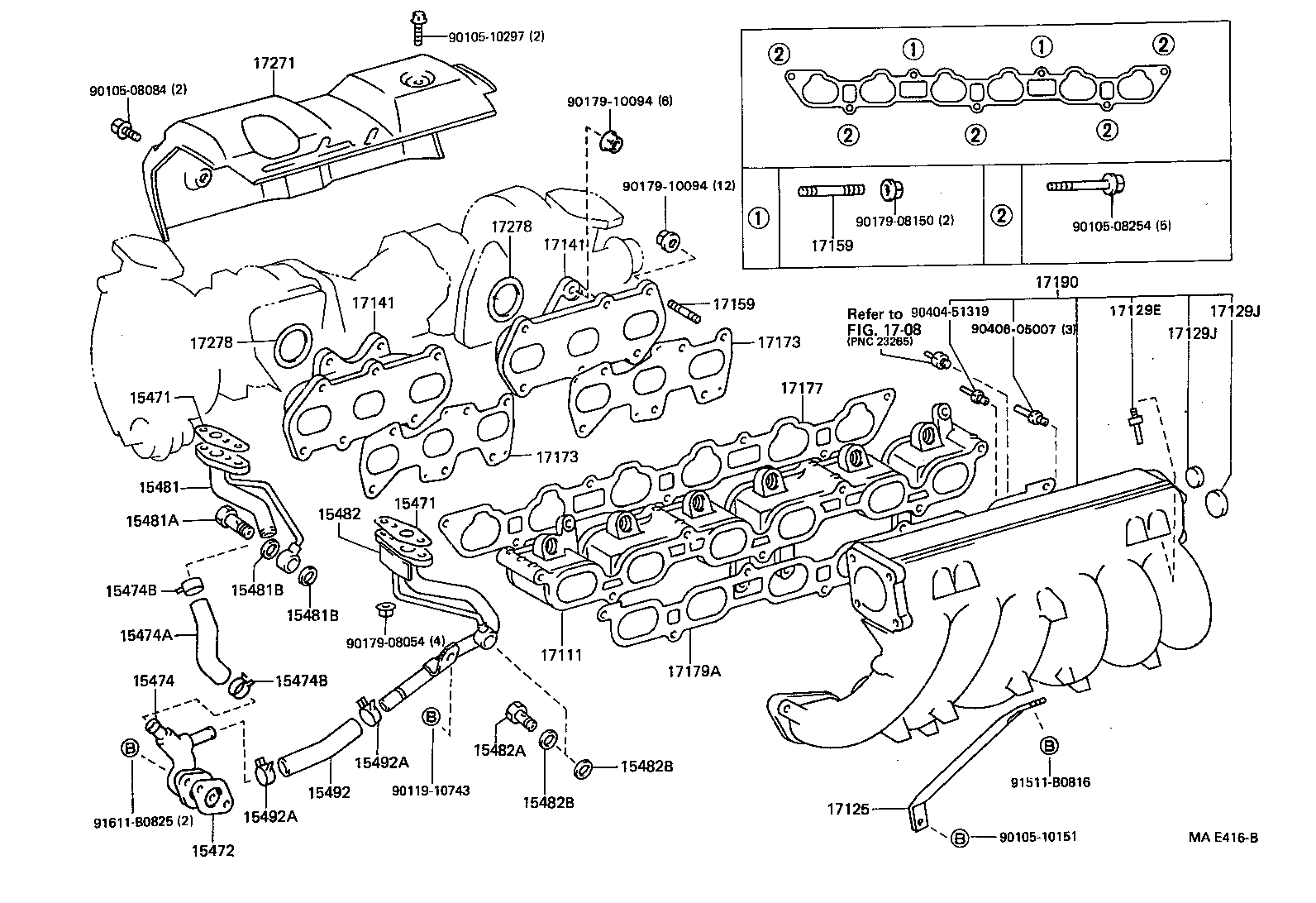 17167-50040 INSULATOR, EXHAUST MANIFOLD HEAT, NO.1 product image