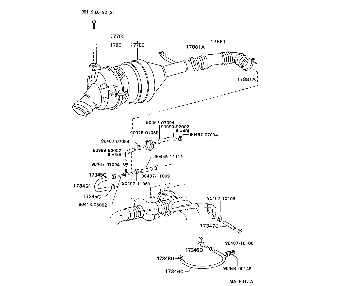 17700-46090 CLEANER ASSY, AIR product image