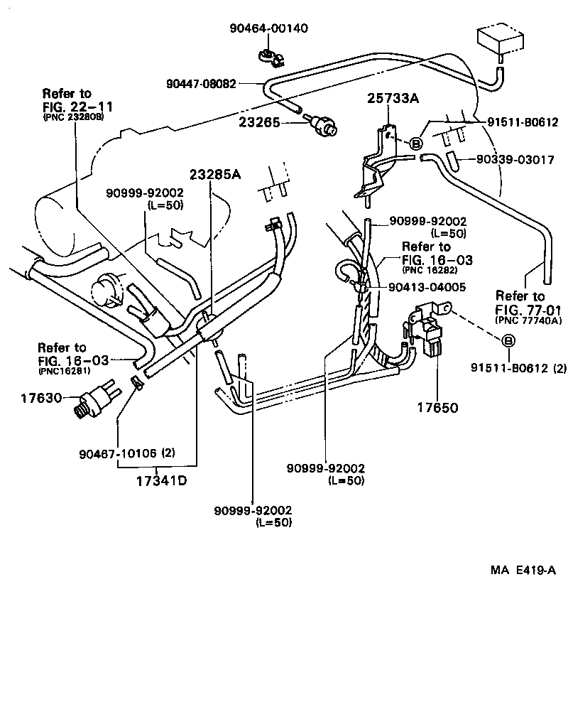 17341-70190 HOSE, NO.1(FOR IDLE-UP) product image