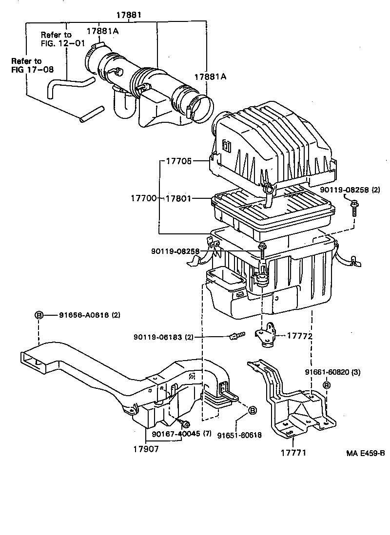 17880-11110 HOSE, AIR CLEANER, NO.1 product image