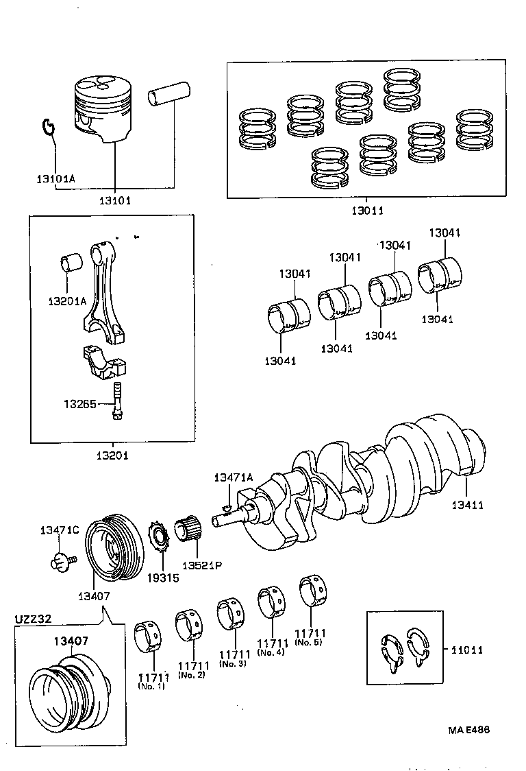 13407-50050 DAMPER SUB-ASSY, CRANKSHAFT product image