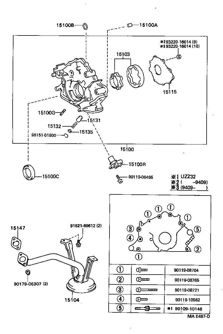 15104-50070 STRAINER SUB-ASSY, OIL product image