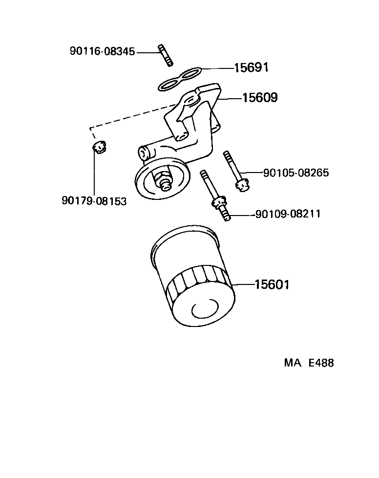 15609-50050 BRACKET SUB-ASSY, OIL FILTER product image