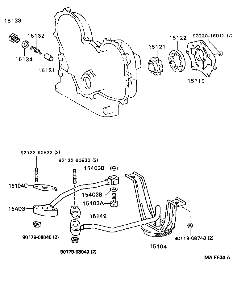15104-56060 STRAINER SUB-ASSY, OIL product image