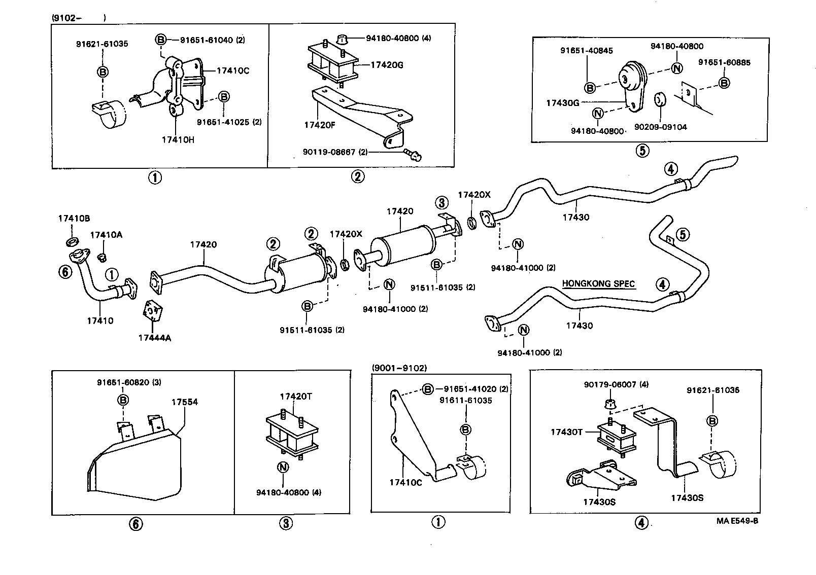 17405-56220 PIPE ASSY, EXHAUST, TAIL product image