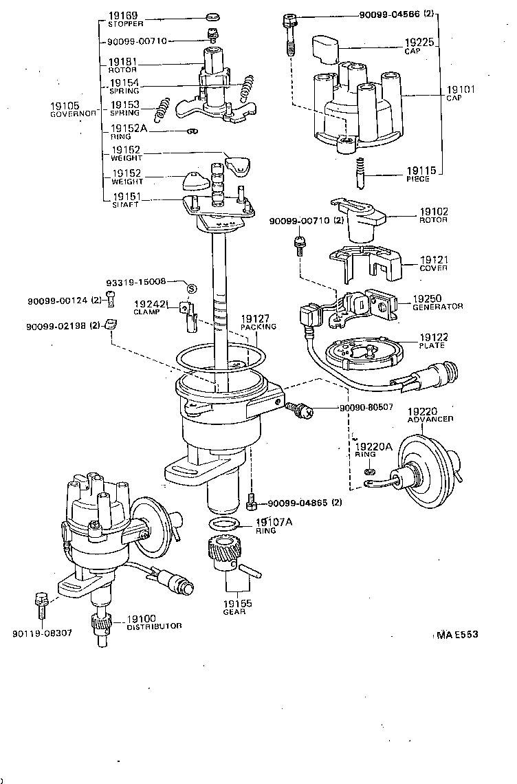 19153-35220 SPRING, GOVERNOR, A product image