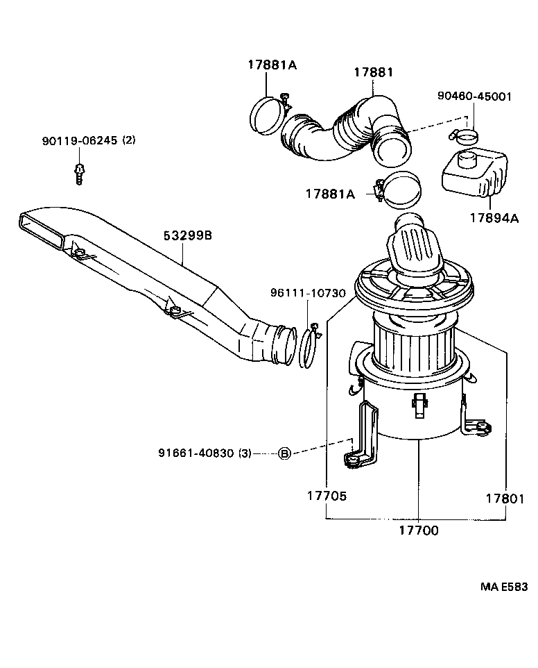 17700-64280 CLEANER ASSY, AIR product image