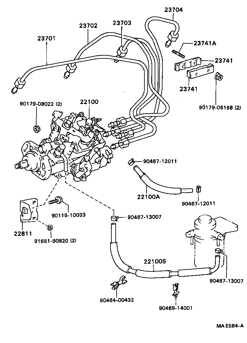 90447-14079 HOSE, FUEL(FOR INJECTION PUMP TO FUEL PIPE) product image