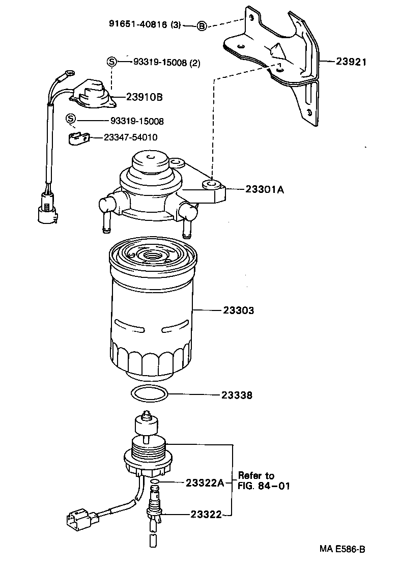 90929-01243 SUPPORT, FUEL FILTER product image