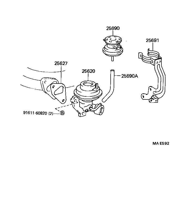 25870-13140 MODULATOR ASSY, EGR VACUUM product image