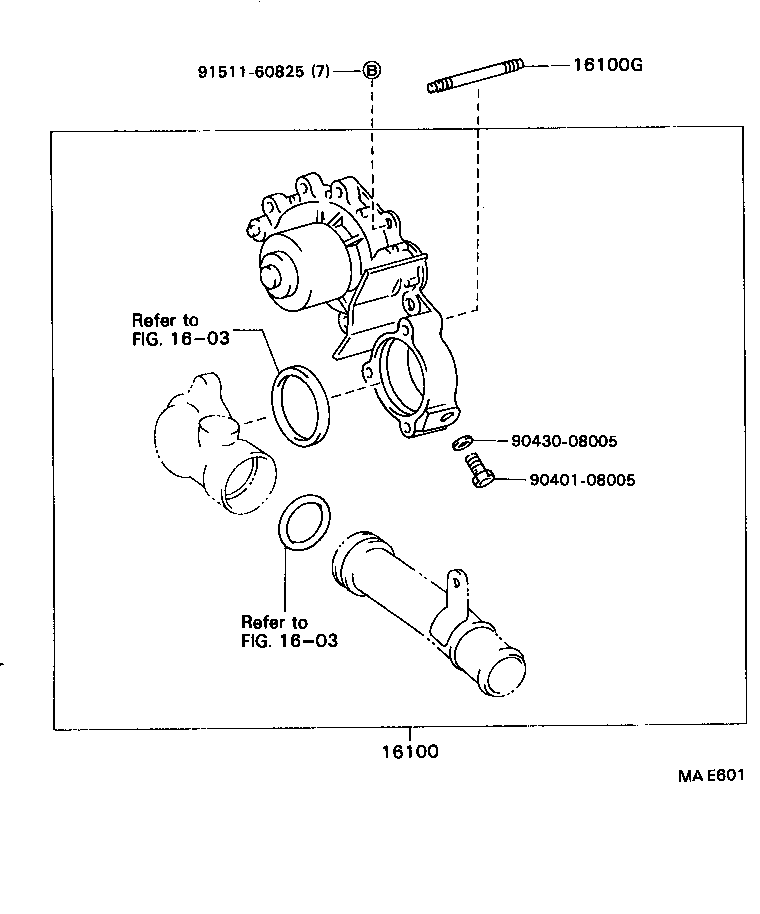 16100-69305 PUMP ASSY, ENGINE WATER product image