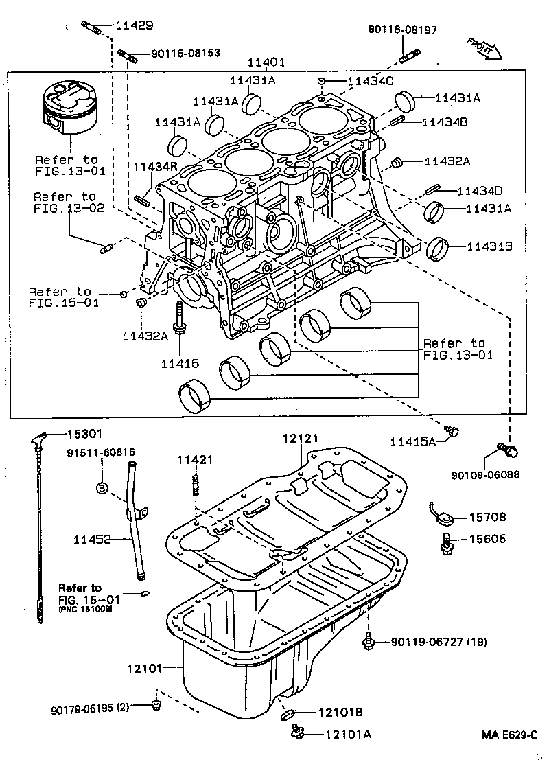 11401-69698 BLOCK SUB-ASSY, CYLINDER product image