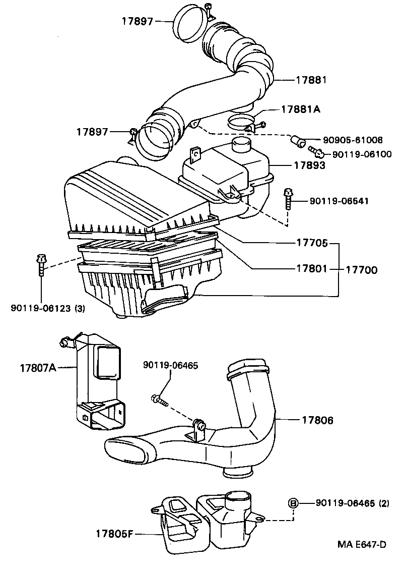 17700-62080 CLEANER ASSY, AIR product image