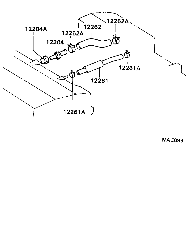 12261-64131 HOSE, VENTILATION product image