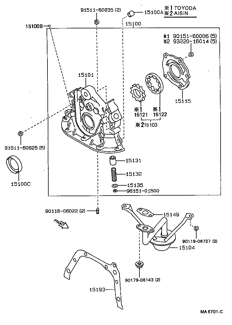 15100-15040 PUMP ASSY, OIL product image