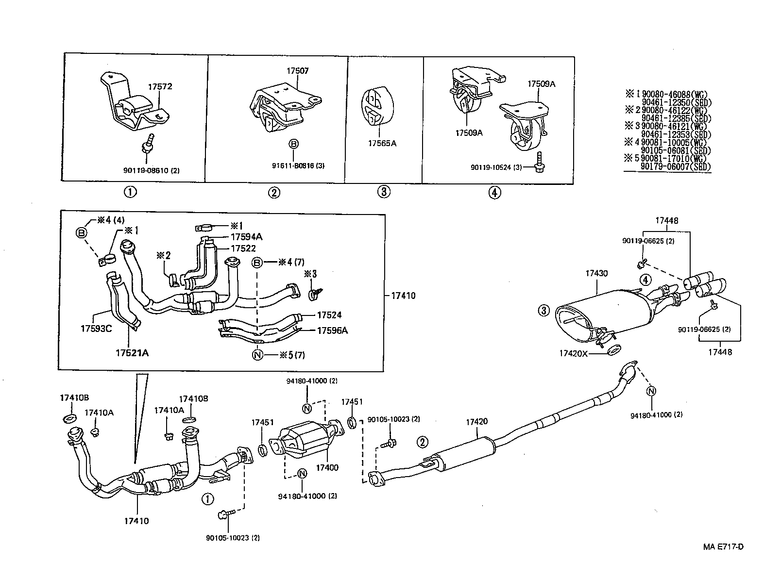 17430-03160 PIPE ASSY, EXHAUST, TAIL product image