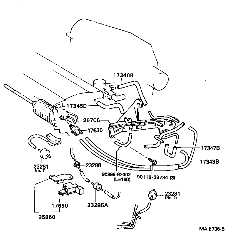 17345-16030 HOSE, AIR, NO.5 product image