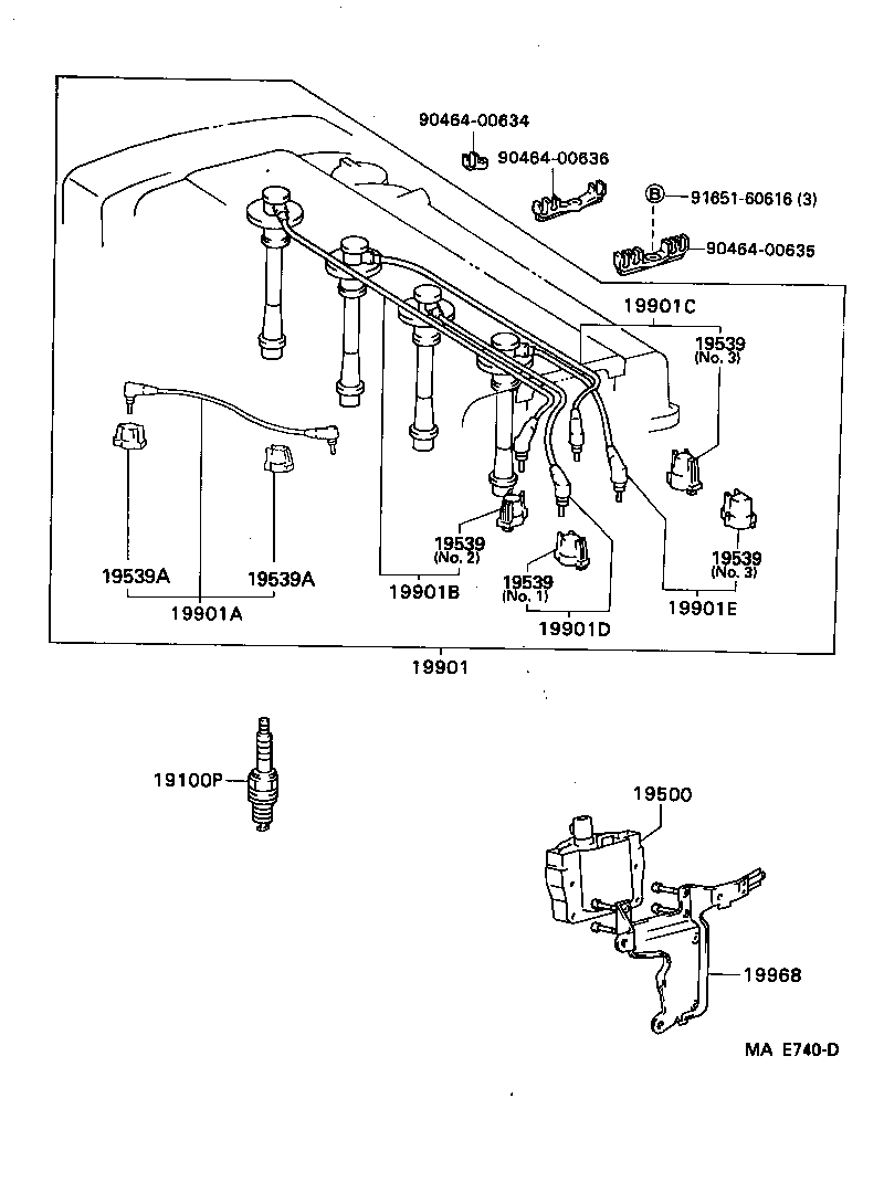 19968-16030 BRACKET, IGNITION COIL product image