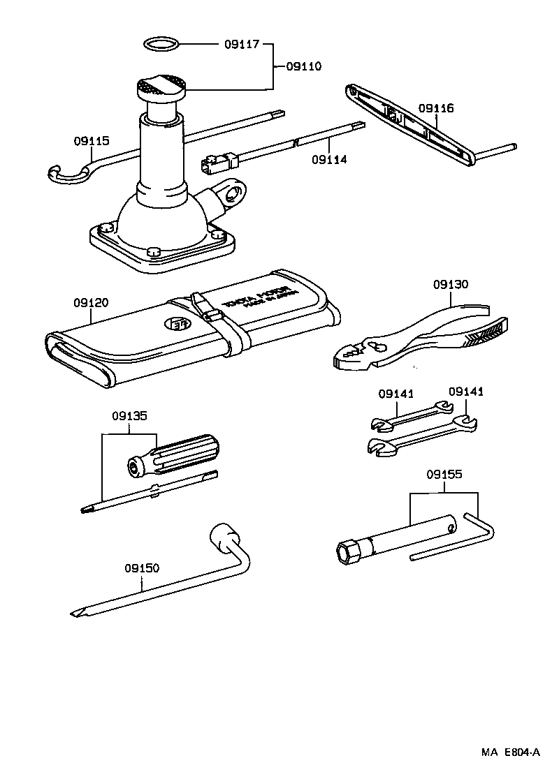 09111-95702 JACK ASSY product image