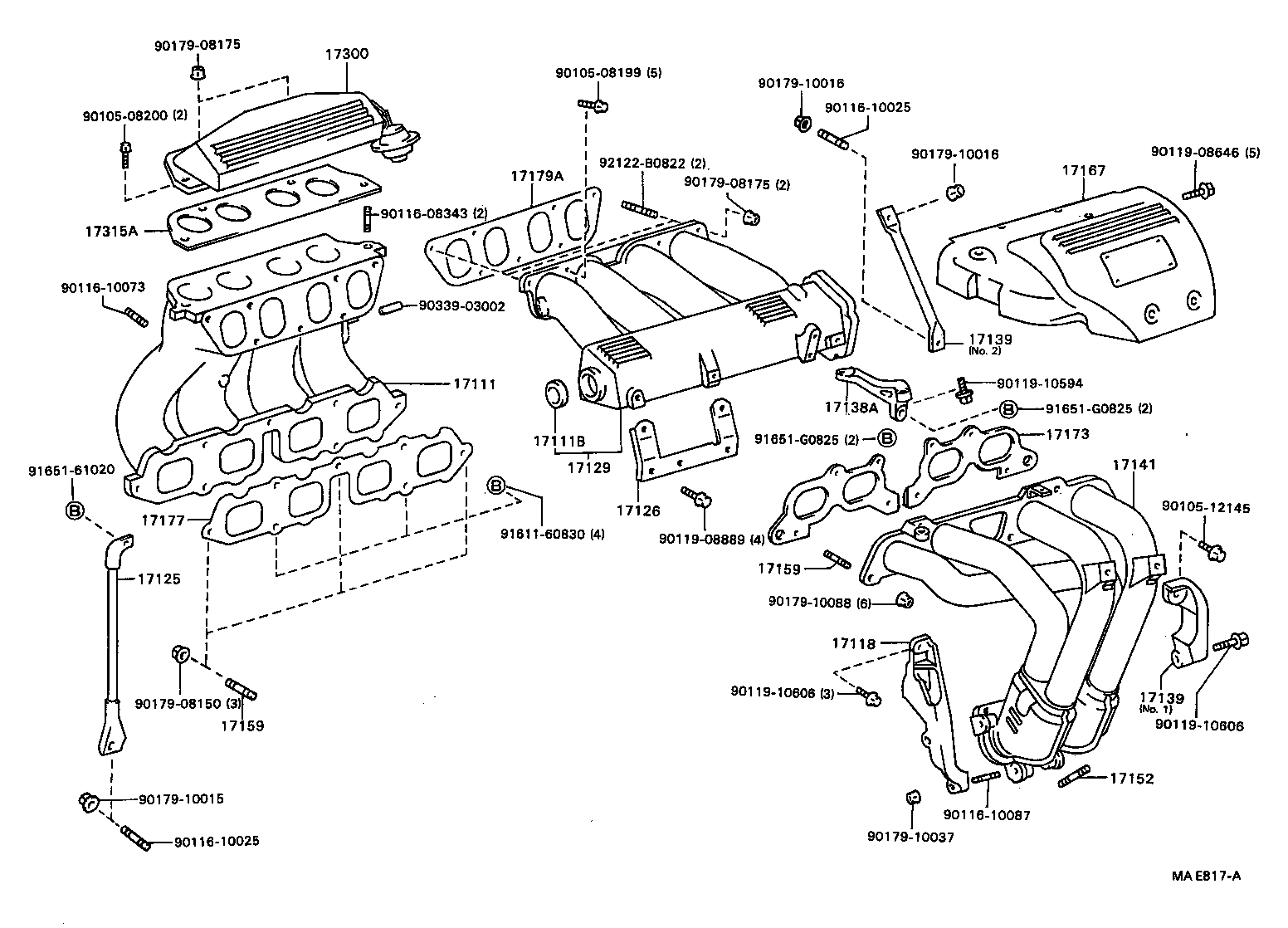 17139-74140 STAY, MANIFOLD, NO.2 product image