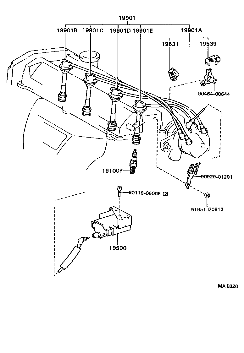 19590-74040 CORD, COIL RESISTIVE product image