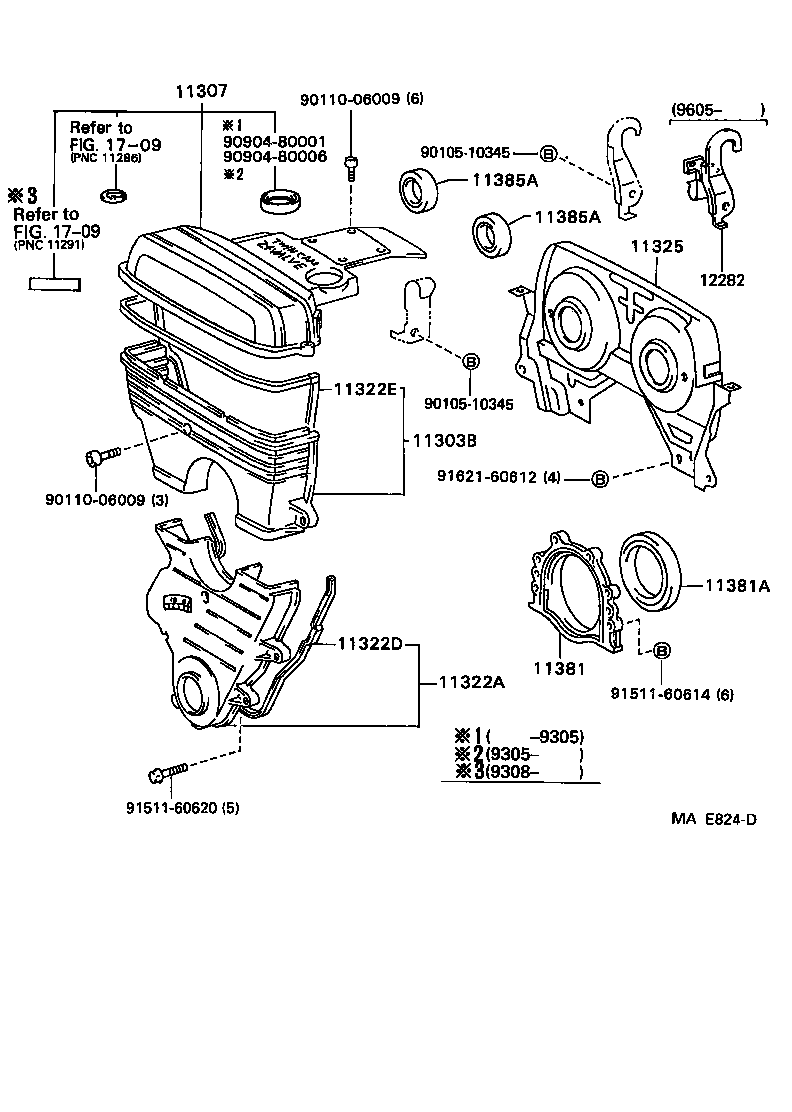 11304-46041 COVER, SUB-ASSY, TIMING BELT, NO.3 product image