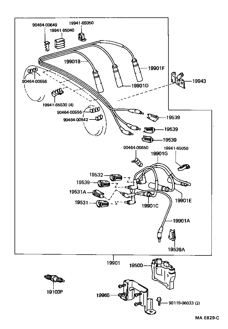 19871-54040 CONNECTOR, GLOW PLUG NO.1 product image