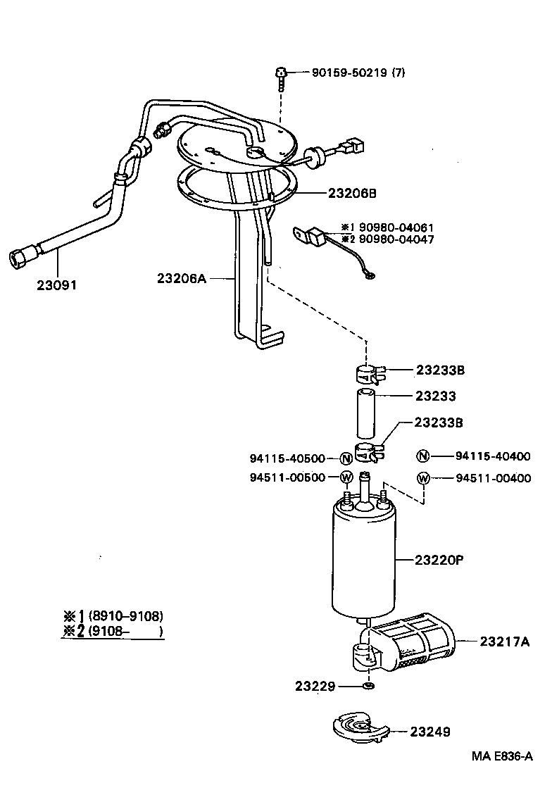 23091-74140 TUBE SUB-ASSY, FUEL PUMP product image