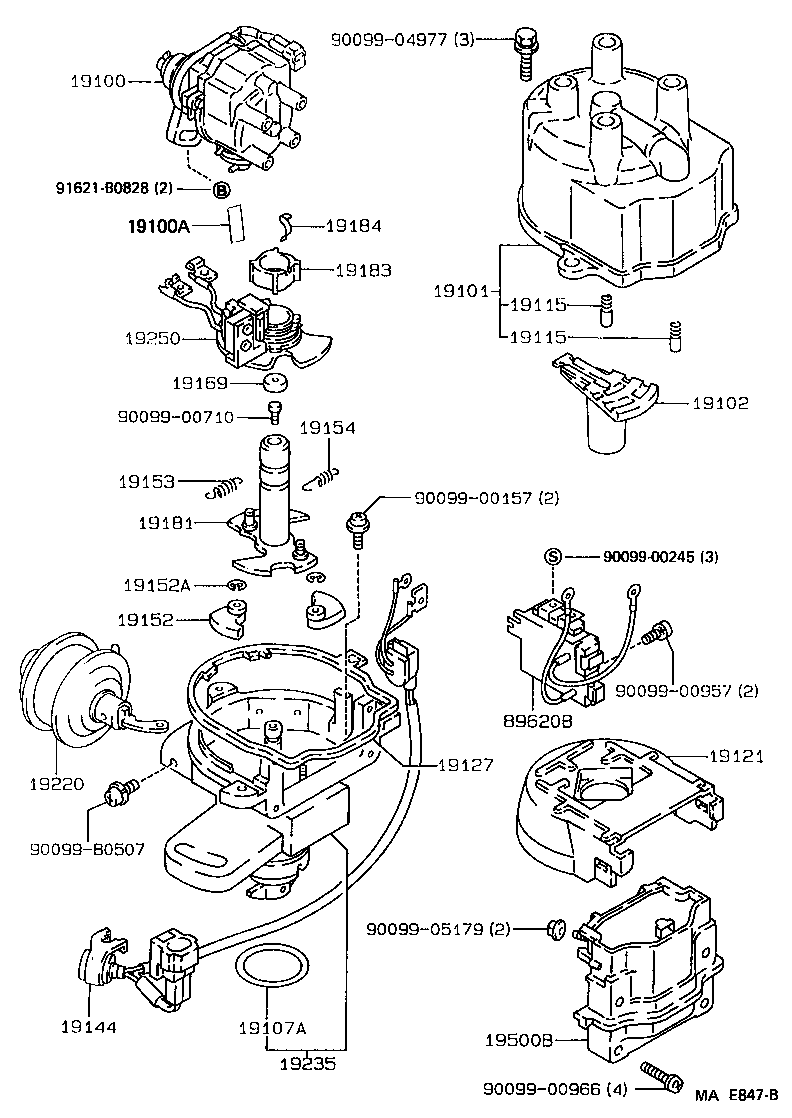 19020-11390 DISTRIBUTOR ASSY product image