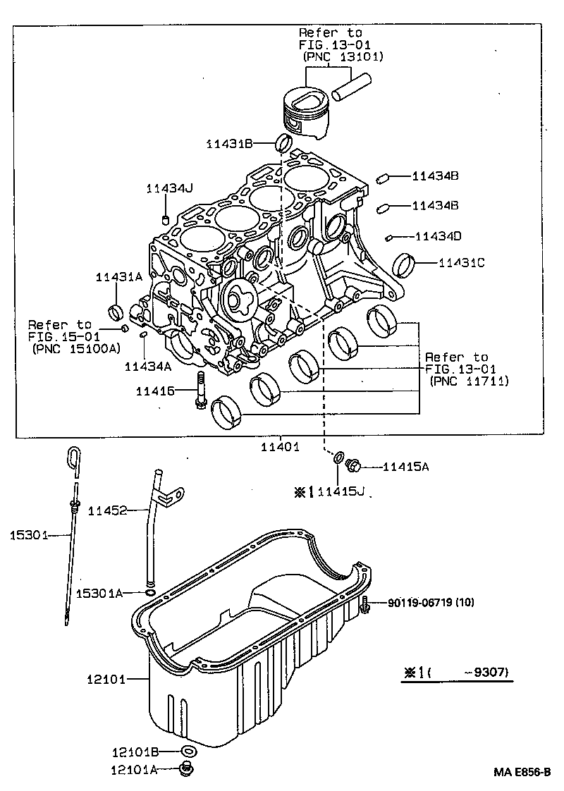 11401-69855 BLOCK SUB-ASSY, CYLINDER product image