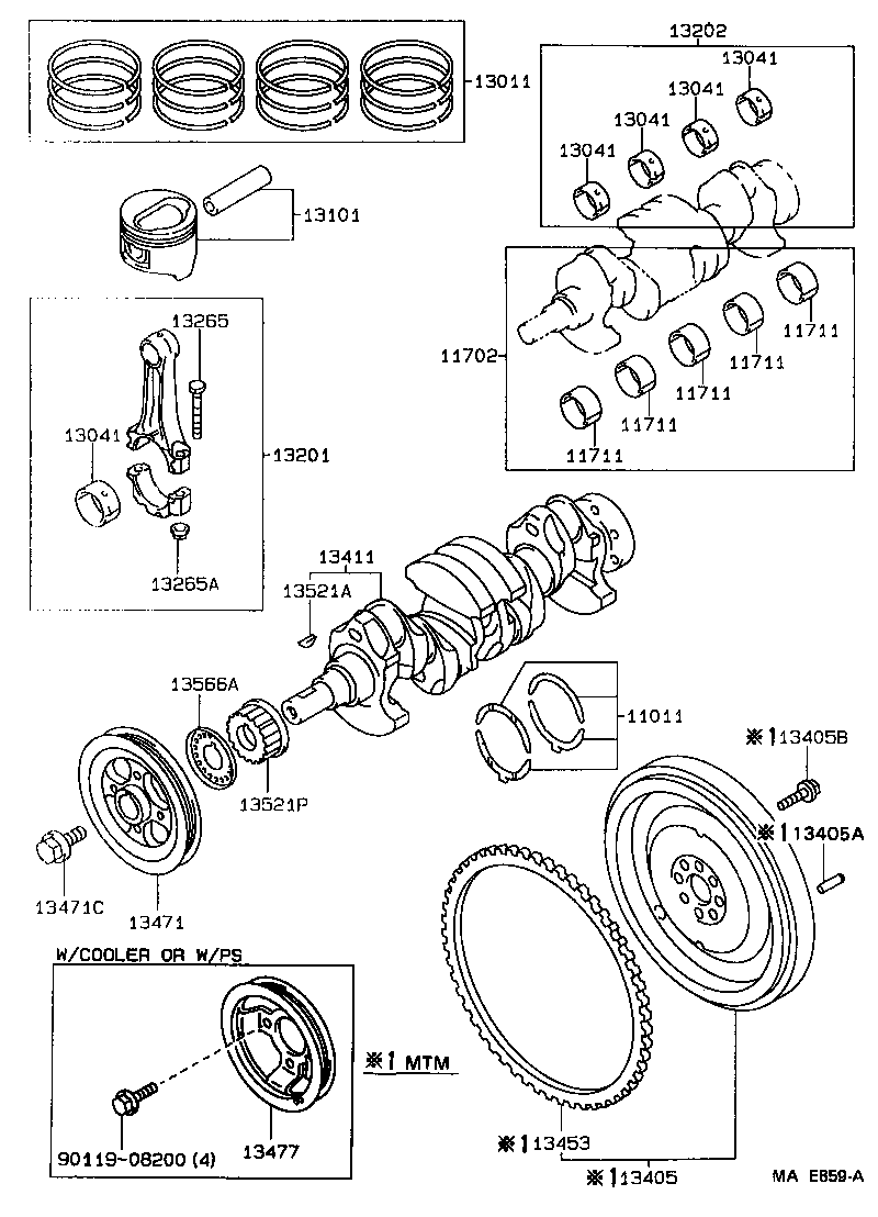 13103-16220 PISTON SUB-ASSY, W/PIN product image