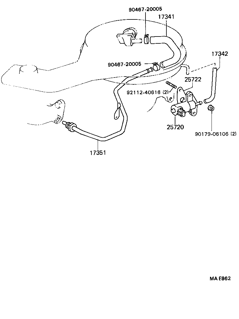 25722-11010 GASKET, ELECTRIC AIR CONTROL VALVE product image