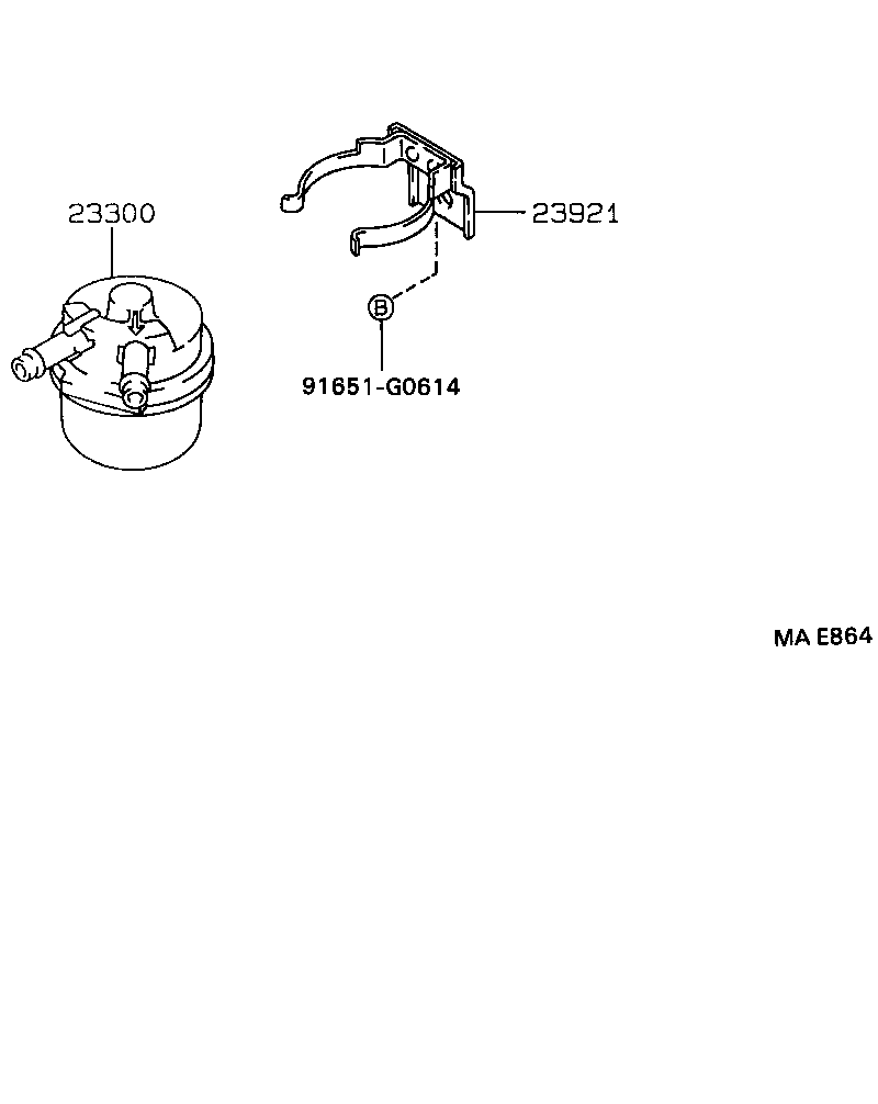 23301-64310 CAP ASSY, FUEL FILTER product image