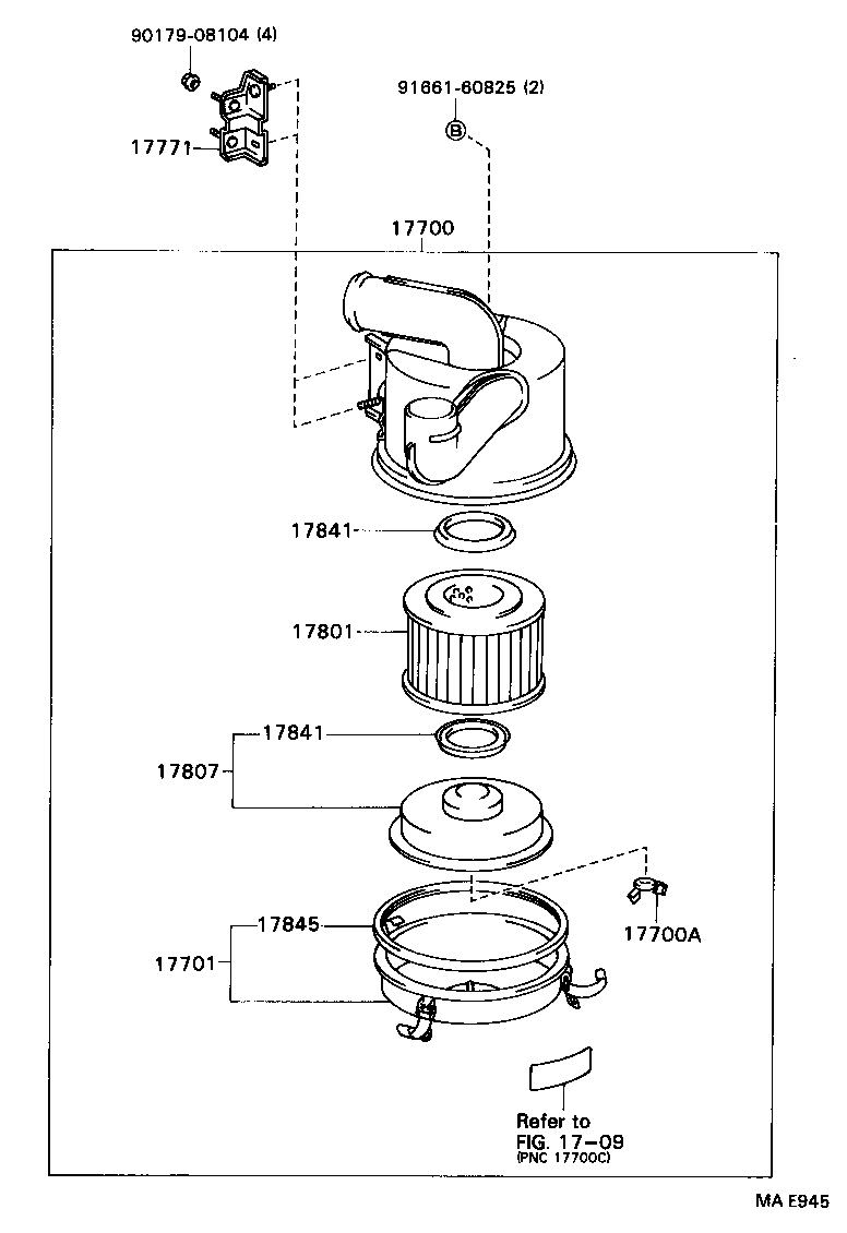 17700-56490 CLEANER ASSY, AIR product image