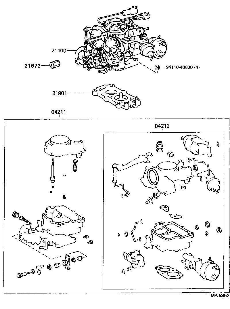 21100-11700 CARBURETOR ASSY product image