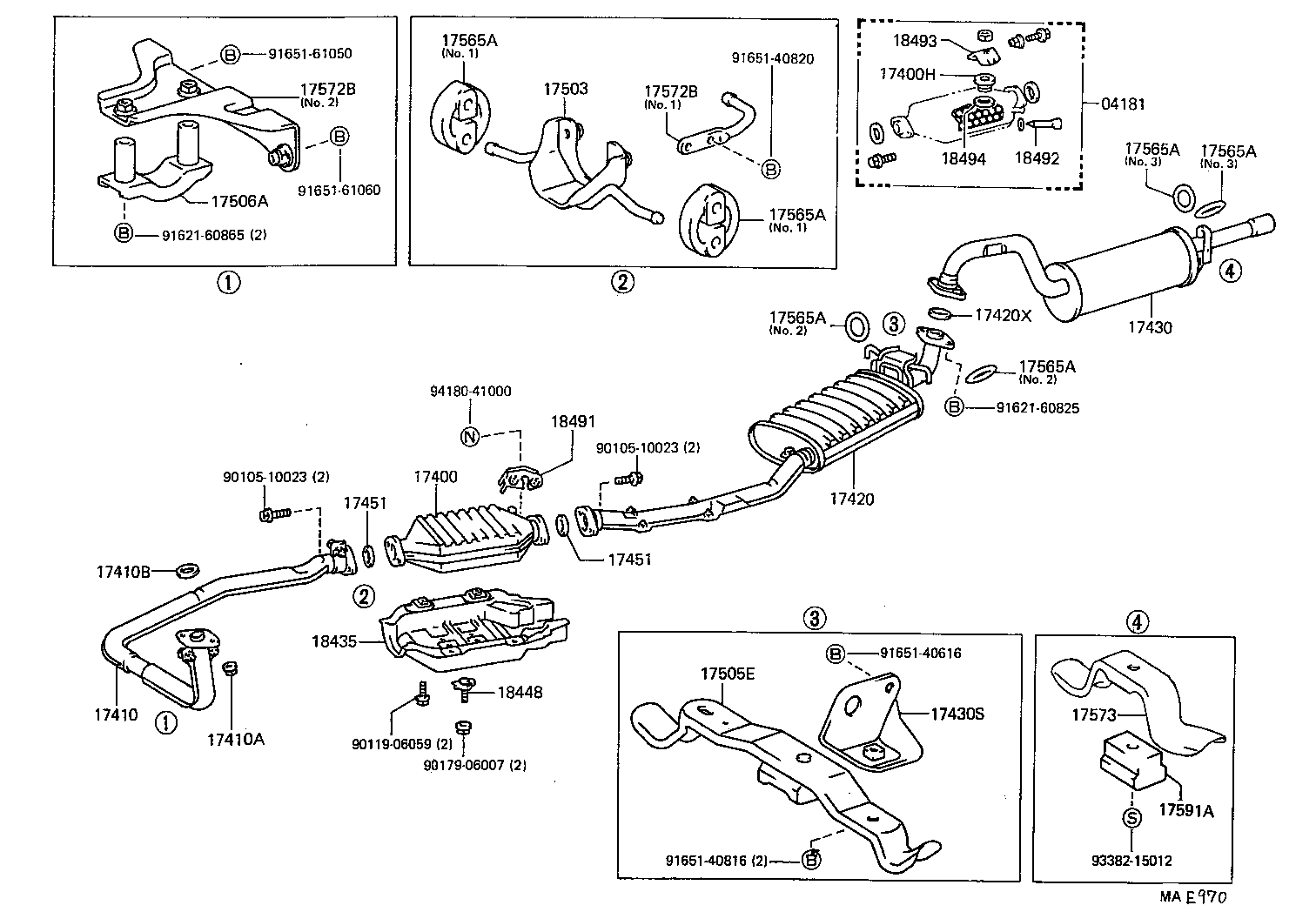 17430-70291 PIPE ASSY, EXHAUST, TAIL product image