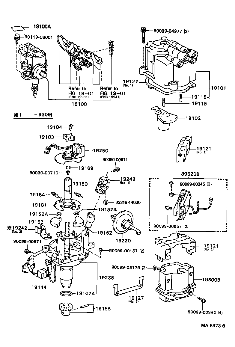 19106-73010 CAM SUB-ASSY, DISTRIBUTOR product image