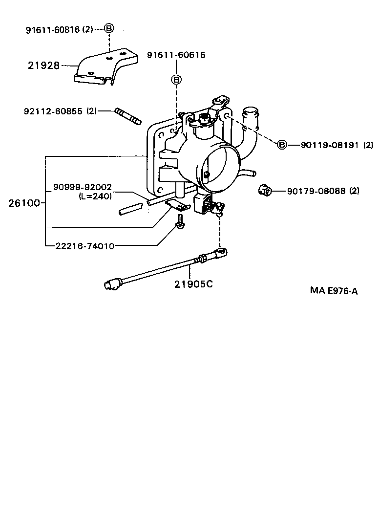 21928-58040 SUPPORT, THROTTLE WIRE product image