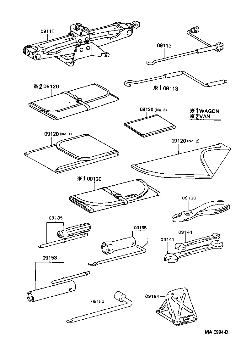 09153-30010 WRENCH, REAR COMBINATION LAMP product image