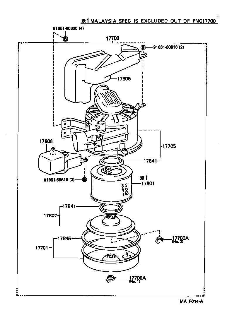 17700-54510 CLEANER ASSY, AIR product image