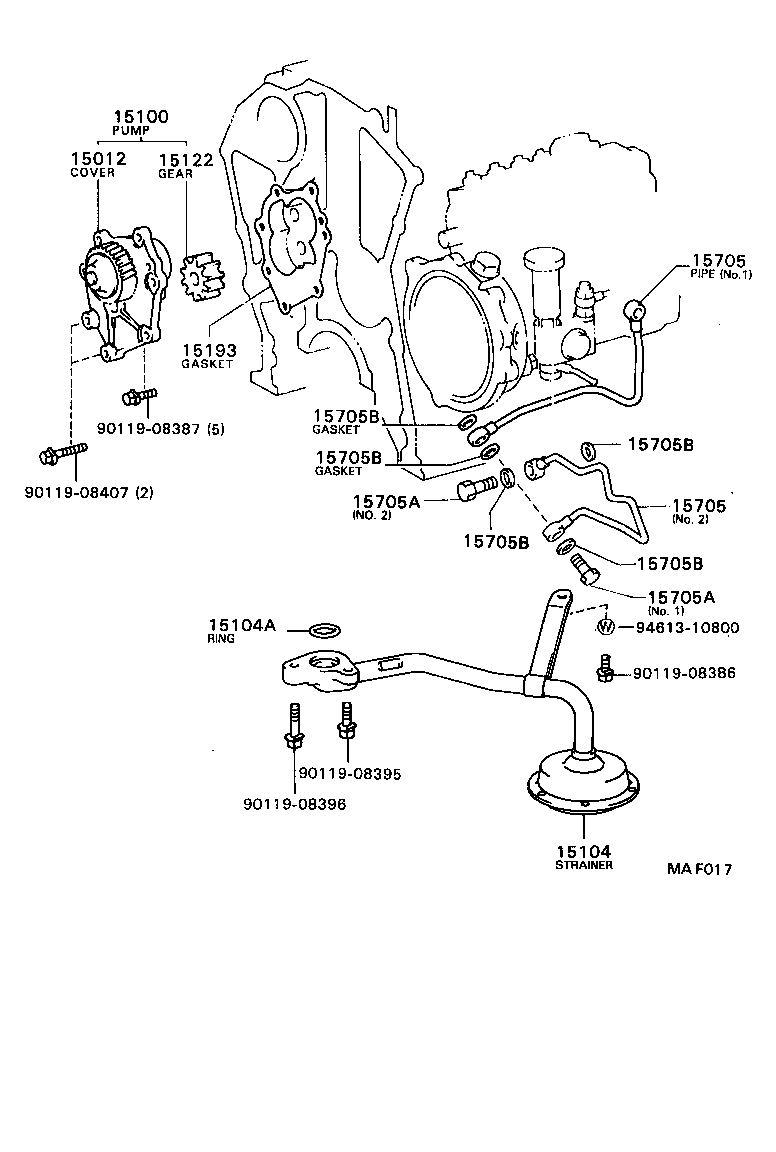 15772-78020 PIPE SUB-ASSY, OIL, INJECTION PUMP INLET product image